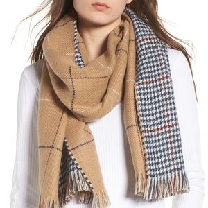 BP. Reversible Houndstooth &Grid Scarf Nordstrom